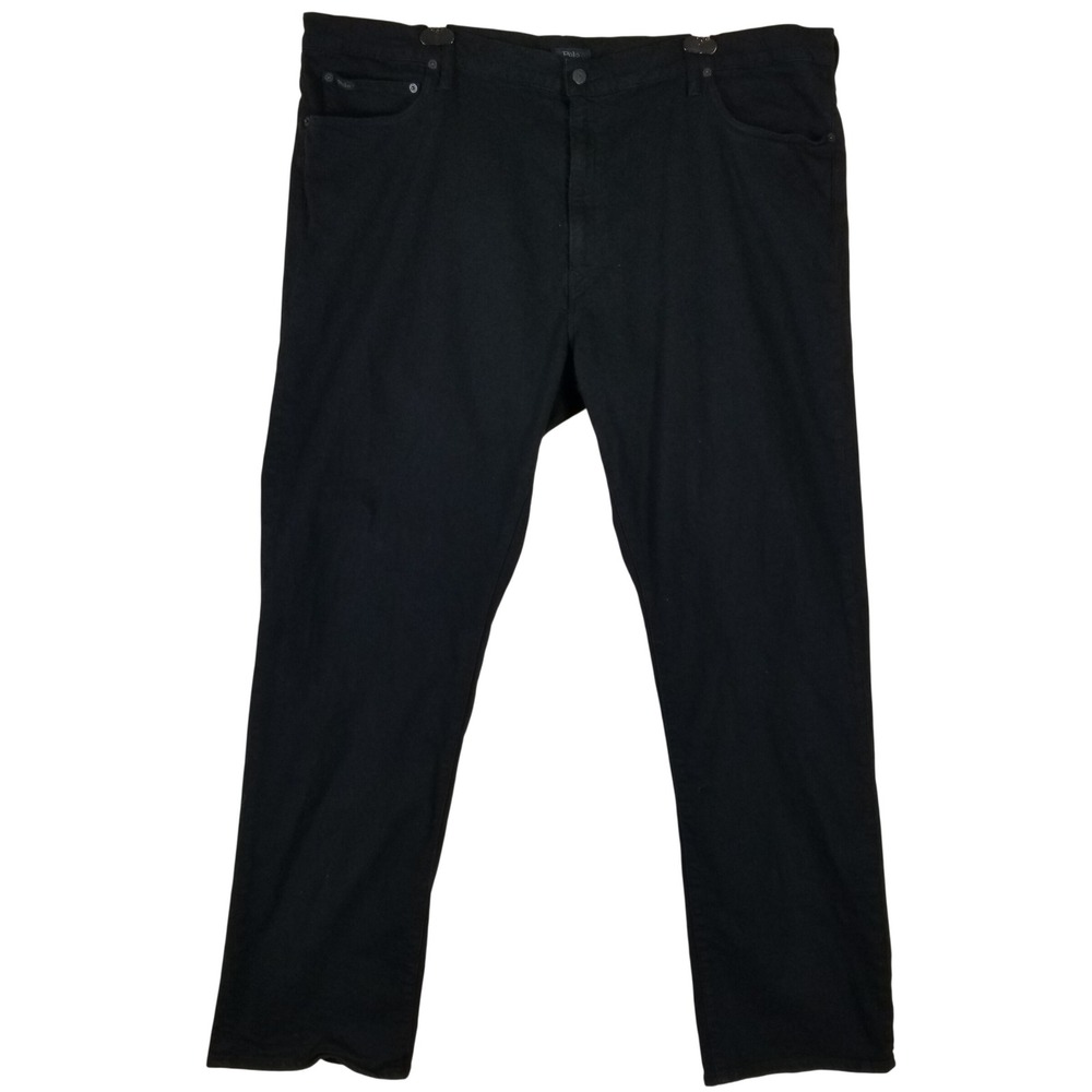 Polo Ralph Lauren Jeans‎ Mens 46x34 Black Hampton Relaxed Straight Denim